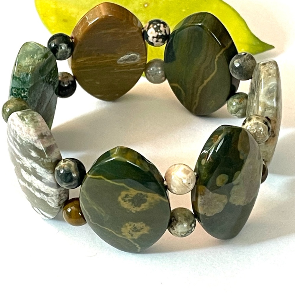 Natural Ocean Jasper Bracelet Natural Crystal Gemstone